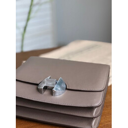 Replica Hermes Taupe 2002 20 Palladium Hardware Bag