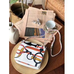 Replica Hermes White Multicolor Print 2002 20 Bag