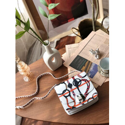 Replica Hermes White Multicolor Print 2002 20 Bag
