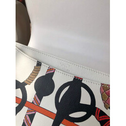 Replica Hermes White Multicolor Print 2002 20 Bag