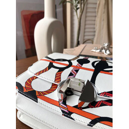 Replica Hermes White Multicolor Print 2002 20 Bag