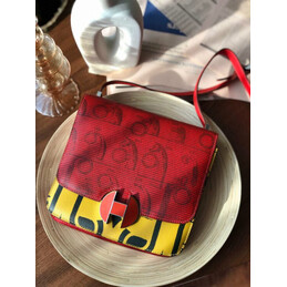 Replica Hermes Red Yellow Print 2002 20 Bag