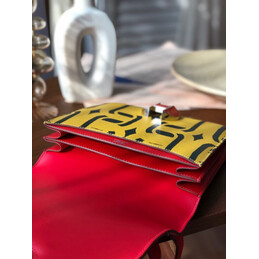 Replica Hermes Red Yellow Print 2002 20 Bag