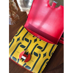 Replica Hermes Red Yellow Print 2002 20 Bag