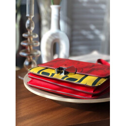 Replica Hermes Red Yellow Print 2002 20 Bag