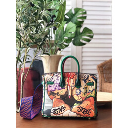 Replica Hermes Multicolor Print Birkin 25 Bag