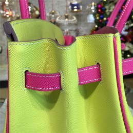 Replica Hermes Yellow Fuchsia Birkin 35 Bag