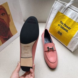 Replica Hermes Pink Leather Loafer