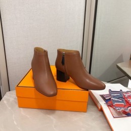 Replica Hermes Brown Pointed Ankle Boot
