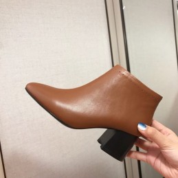 Replica Hermes Brown Pointed Ankle Boot