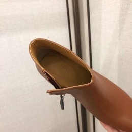 Replica Hermes Brown Pointed Ankle Boot