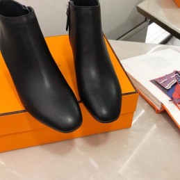 Replica Hermes Black Pointed Ankle Boot