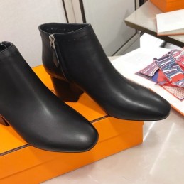 Replica Hermes Black Pointed Ankle Boot