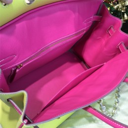 Replica Hermes Yellow Fuchsia Birkin 35 Bag