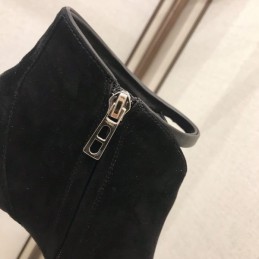 Replica Hermes Black Suede Pointed Ankle Boot