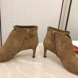 Replica Hermes Olive Suede Pointed Ankle Boot