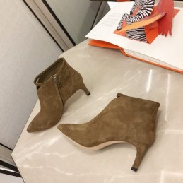 Replica Hermes Olive Suede Pointed Ankle Boot