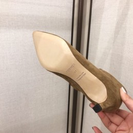 Replica Hermes Olive Suede Pointed Ankle Boot