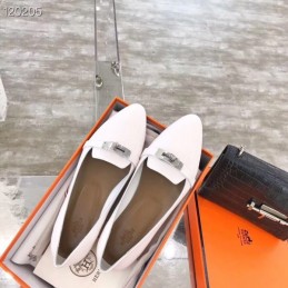 Replica Hermes White Buckle Loafer