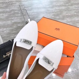 Replica Hermes White Buckle Loafer