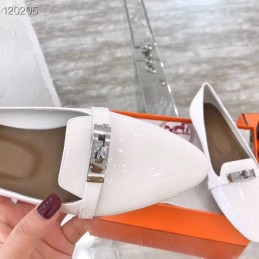Replica Hermes White Buckle Loafer