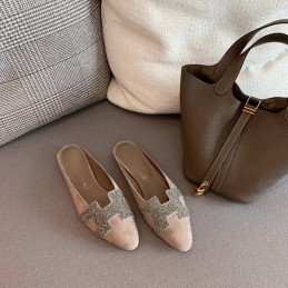 Replica Hermes Beige H Cutout Mule