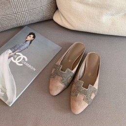 Replica Hermes Beige H Cutout Mule