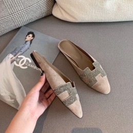 Replica Hermes Beige H Cutout Mule