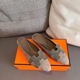 Replica Hermes Beige H Cutout Mule
