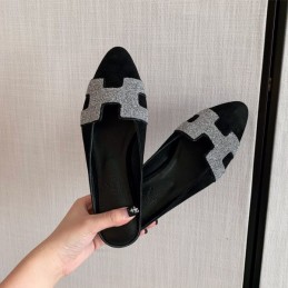 Replica Hermes Black H Cutout Mule