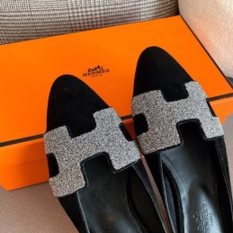 Replica Hermes Black H Cutout Mule