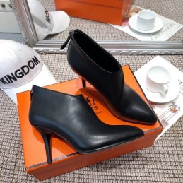 Replica Hermes Black Pointed Heel Boot