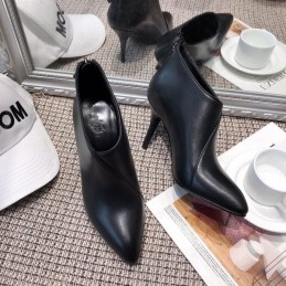 Replica Hermes Black Pointed Heel Boot