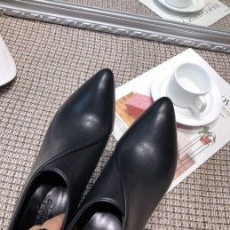 Replica Hermes Black Pointed Heel Boot