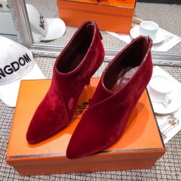 Replica Hermes Red Pointed Heel Boot