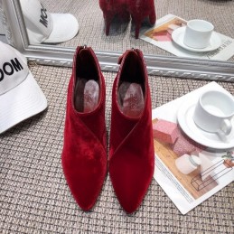 Replica Hermes Red Pointed Heel Boot