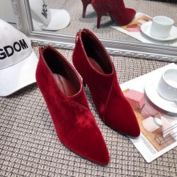 Replica Hermes Red Pointed Heel Boot