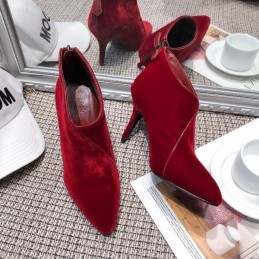 Replica Hermes Red Pointed Heel Boot