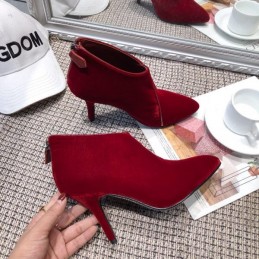 Replica Hermes Red Pointed Heel Boot