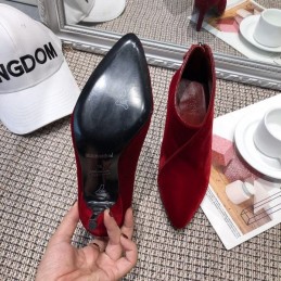 Replica Hermes Red Pointed Heel Boot