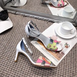 Replica Hermes Multicolor Print Heel Sandal