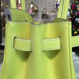 Replica Hermes Yellow Birkin 35 Bag Silver Chain