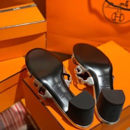 Replica Hermes Blue Chain H Heel Sandal