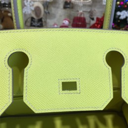 Replica Hermes Yellow Birkin 35 Bag Silver Chain