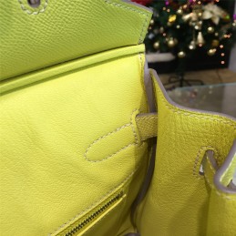 Replica Hermes Yellow Birkin 35 Bag Silver Chain