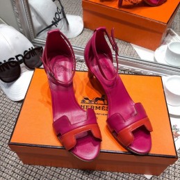 Replica Hermes Fuchsia H Heel Sandal