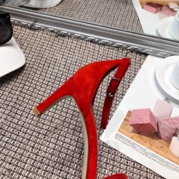 Replica Hermes Red H Heel Sandal
