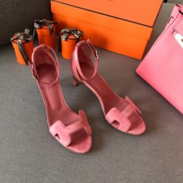 Replica Hermes Rose H Heel Sandal