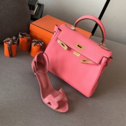 Replica Hermes Rose H Heel Sandal