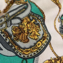 Replica Hermes Green Horse Scarf Print Cardigan